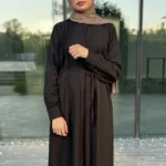 Uzun Rayon Düğmeli Tunik & Ferace – Kuşaklı ve Düğmeli