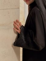 Mina Ferace Dubai Krep Fermuarlı & Kuşaklı (Rahat Kalıp) Geniş Kol - Görsel 20