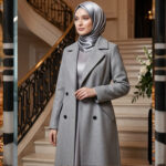Premium Tesettür Kaban Astarlı Kuşaklı ve Düğmeli - Görsel 12