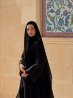 Mina Ferace Dubai Krep Fermuarlı & Kuşaklı (Rahat Kalıp) Geniş Kol - Görsel 23