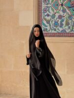 Mina Ferace Dubai Krep Fermuarlı & Kuşaklı (Rahat Kalıp) Geniş Kol - Görsel 24