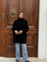 Garnili Triko Süprem Detaylı Rahat Kalıp Tunik - Görsel 8