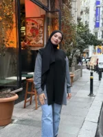 Garnili Triko Süprem Detaylı Rahat Kalıp Tunik - Görsel 9