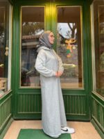 3 İplik Sweat Elbise Kapüşonlu - Görsel 17