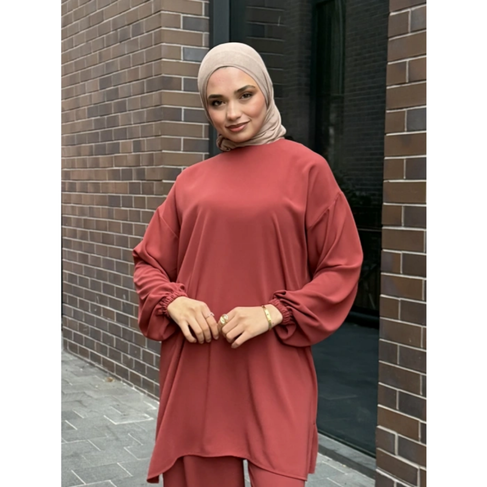 pantolon-tunik-takım-kremit Pantolon Tunik Takım Standart Beden 38 -44 Beden Arası - Görsel 1