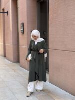 Şalyaka Kuşaklı Krep Kap - Görsel 5