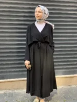Tesettür Kap Suare Krep Kap Modern ve Pratik Şıklık - Soğan Kabuğu - Görsel 2