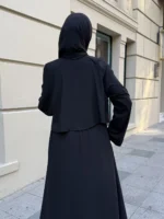 Tesettür Kap Suare Krep Kap Modern ve Pratik Şıklık - Soğan Kabuğu - Görsel 5