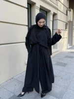 Tesettür Kap Suare Krep Kap Modern ve Pratik Şıklık - Soğan Kabuğu - Görsel 3
